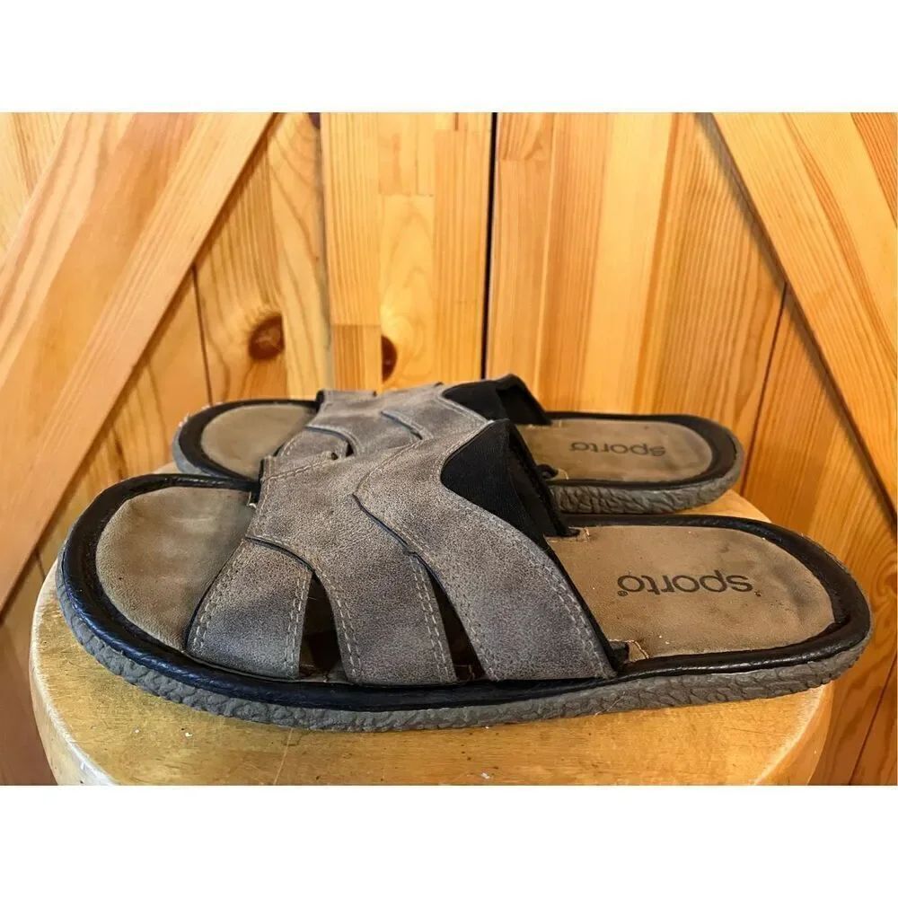 Sporto James Slides Sandals Women's Size 9-10 Brown Comfort